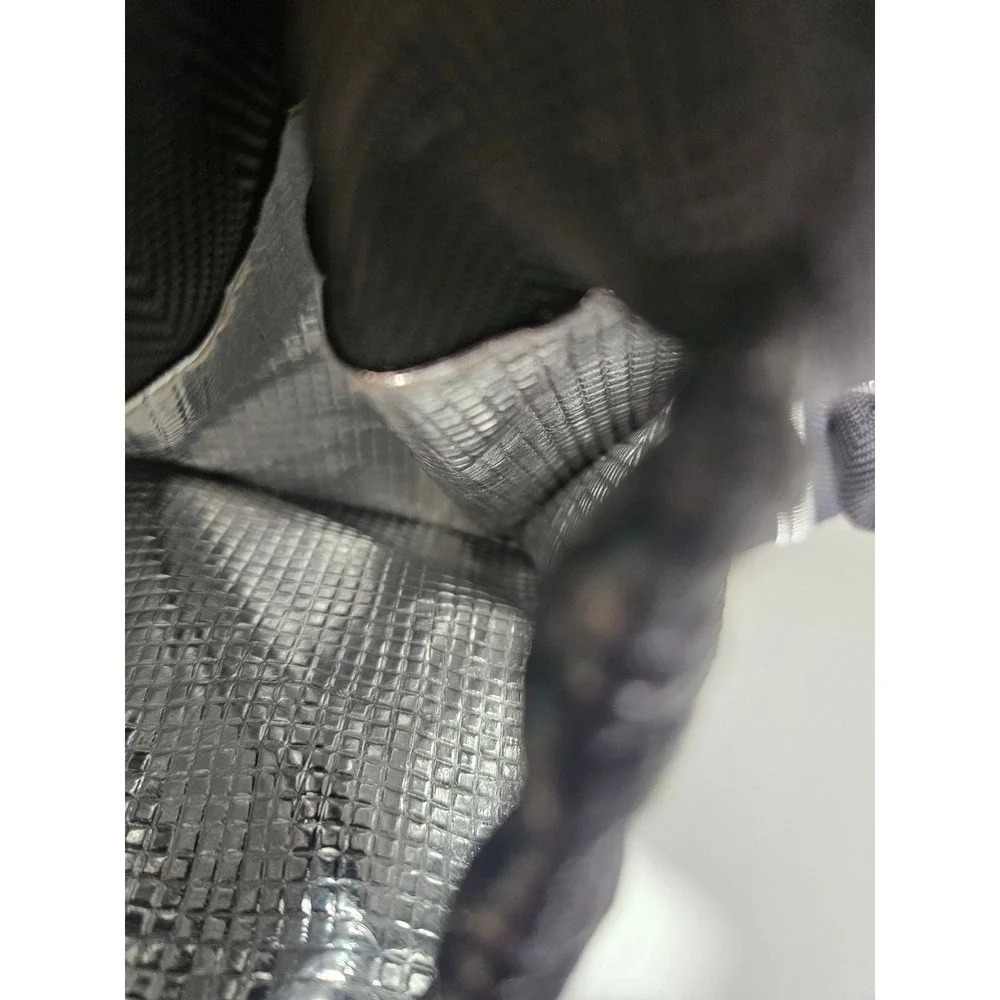 Itzy Ritzy Boss Backpack Diaper Bag Black Herringbone Vegan Leather Tassel - Picture 8 of 12